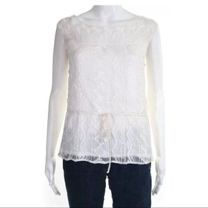 Greylin Anthropologie Silk Embroidered Tank Sz XS